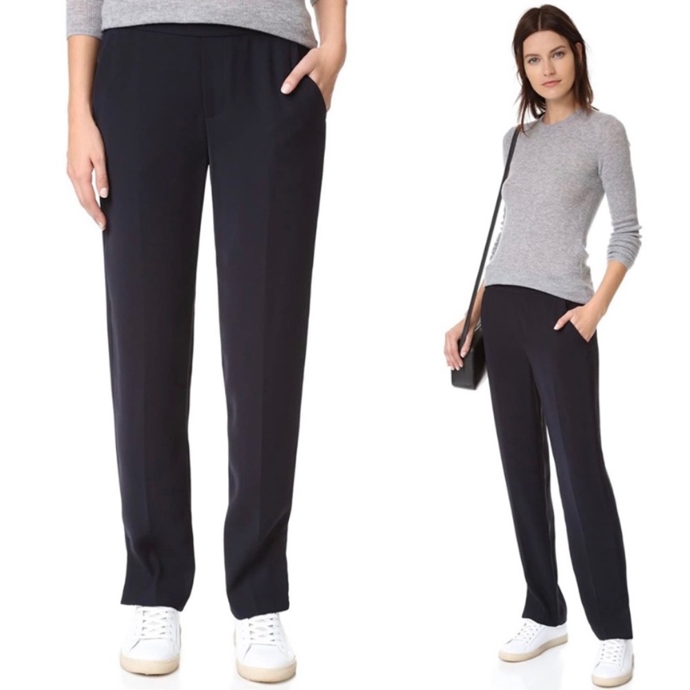 Vince Slim Crepe Lounge Pant Pull-On Navy XS